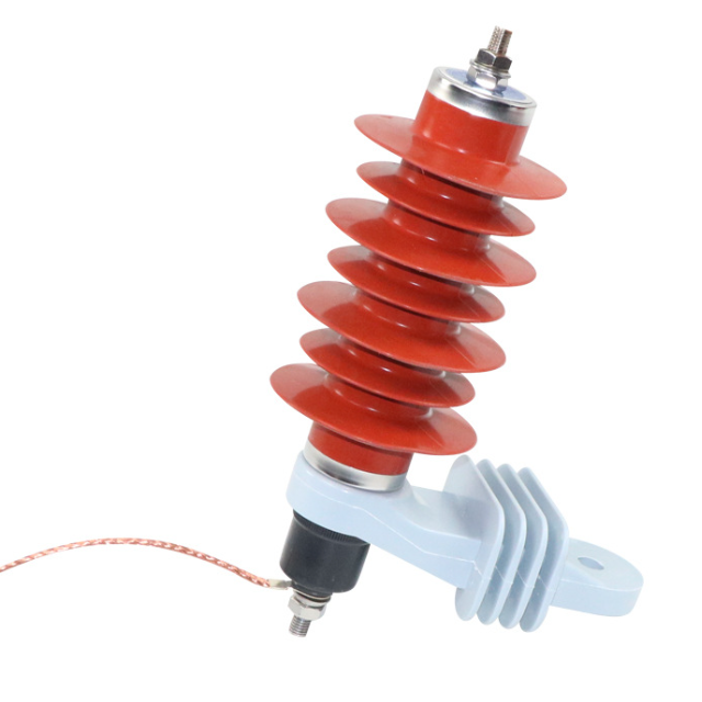 HY5(10)W with bracket disconnector (or outlet) composite jacket arrester