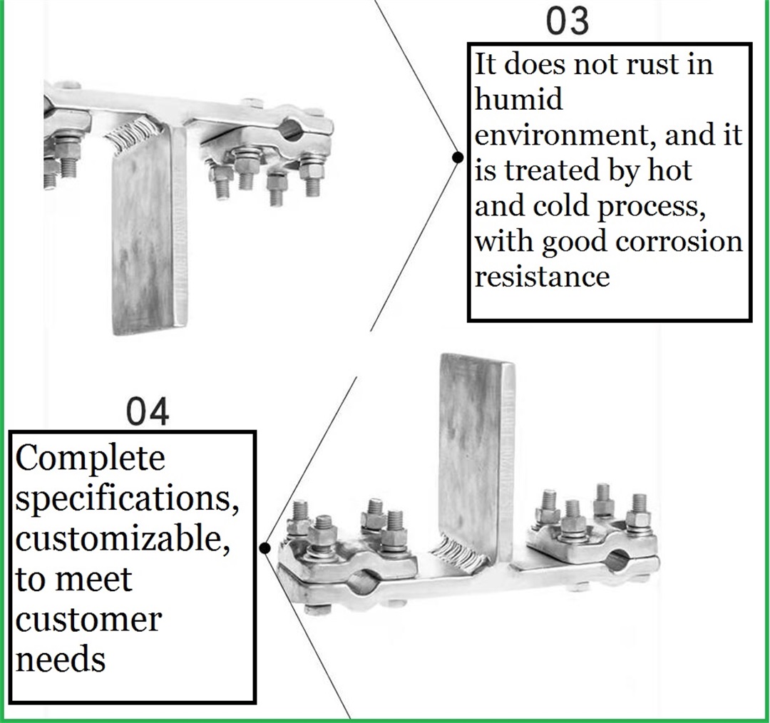 Bolt type double conductor T-clamp electric power fittings