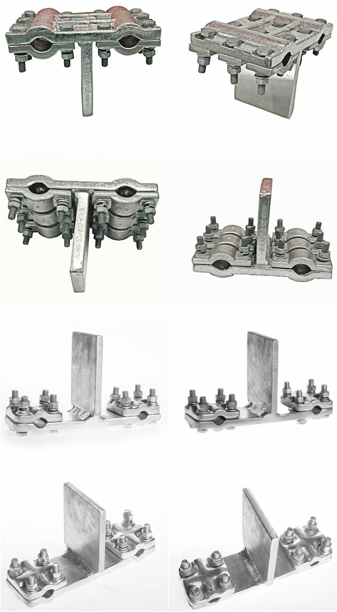 Bolt type double conductor T-clamp electric power fittings