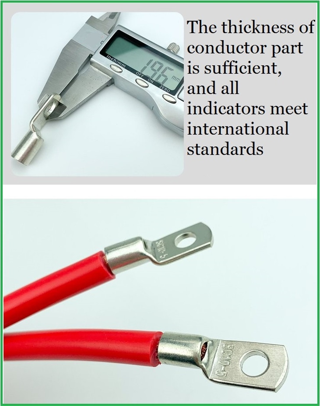 peephole copper connecting terminal cable lugs