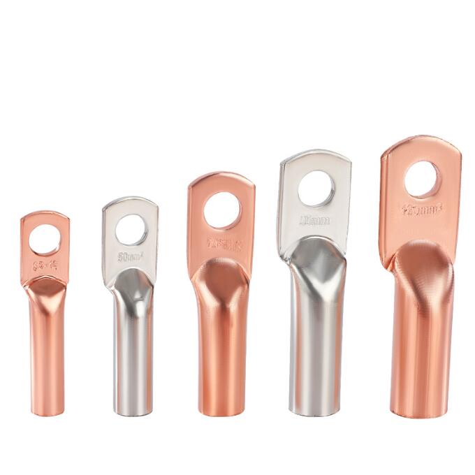 DTG  4-1000mm²  4.2-23mm Tube Pressed Copper connecting Terminal  Tinned Copper Cable Lug