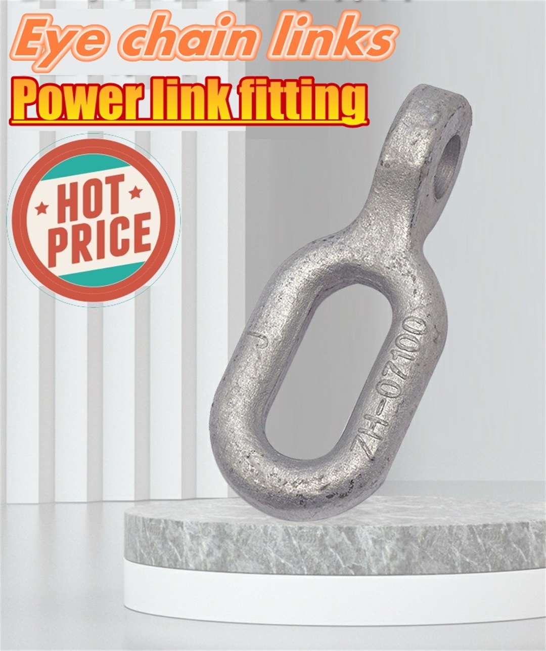 Right angle hanging ring Eye chain links Power link fitting