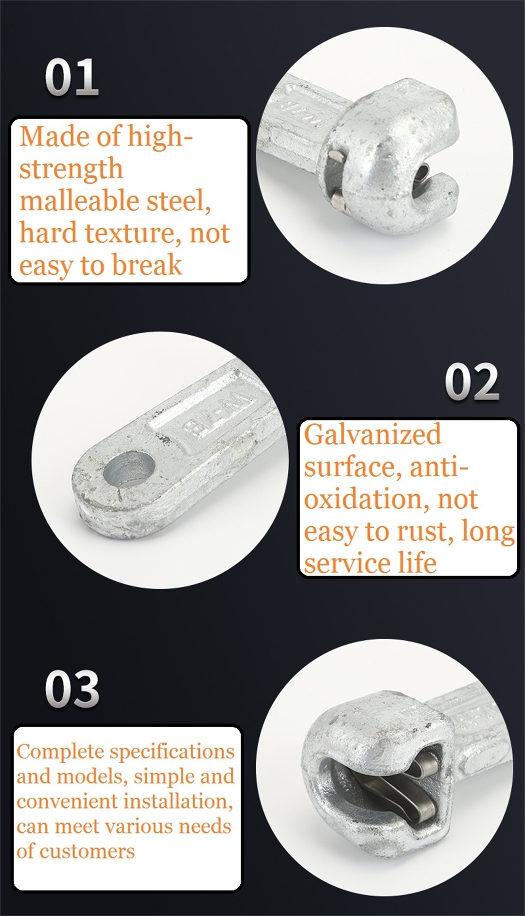 Socket clevis Power link fitting
