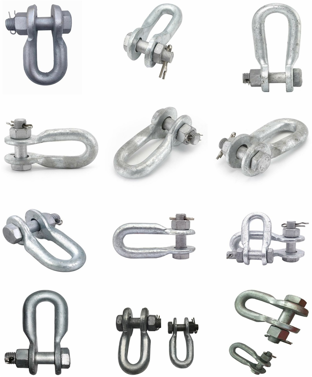 U shackle Power link fittings for overhead lines