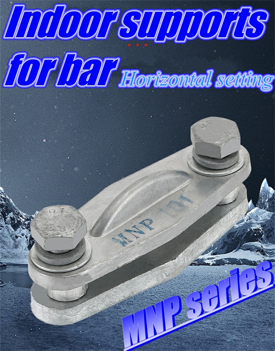 Substation fitting indoor supports for bar