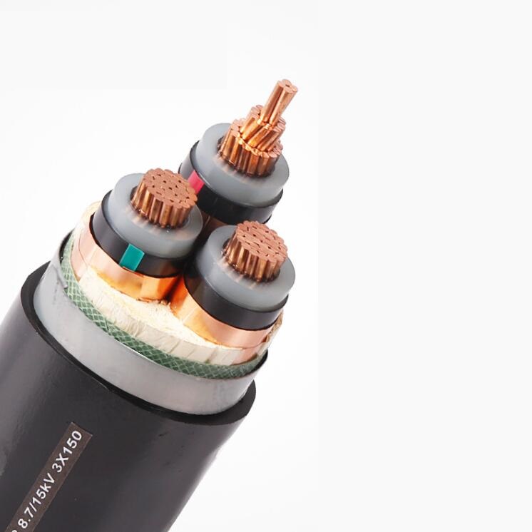 YJV22 8.7-35KV 25-400mm² 1-3 core  Medium and high voltage armored steel tape cross-linked copper core power cable